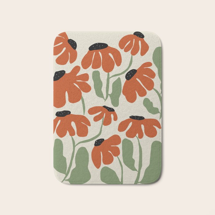 Cute smiley flowers  Bath Mat Gallery Image 1