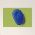  Blue seaglass on green, japandi minimalist Welcome Mat Gallery Image 1