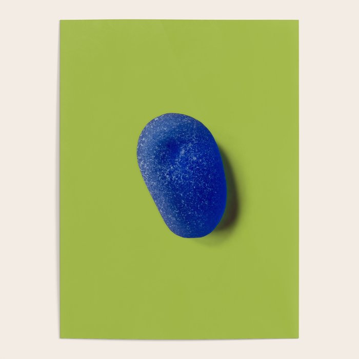  Blue seaglass on green, japandi minimalist Poster Gallery Image 4