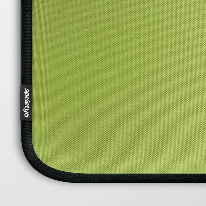  Blue seaglass on green, japandi minimalist Laptop Sleeve Gallery Image 3
