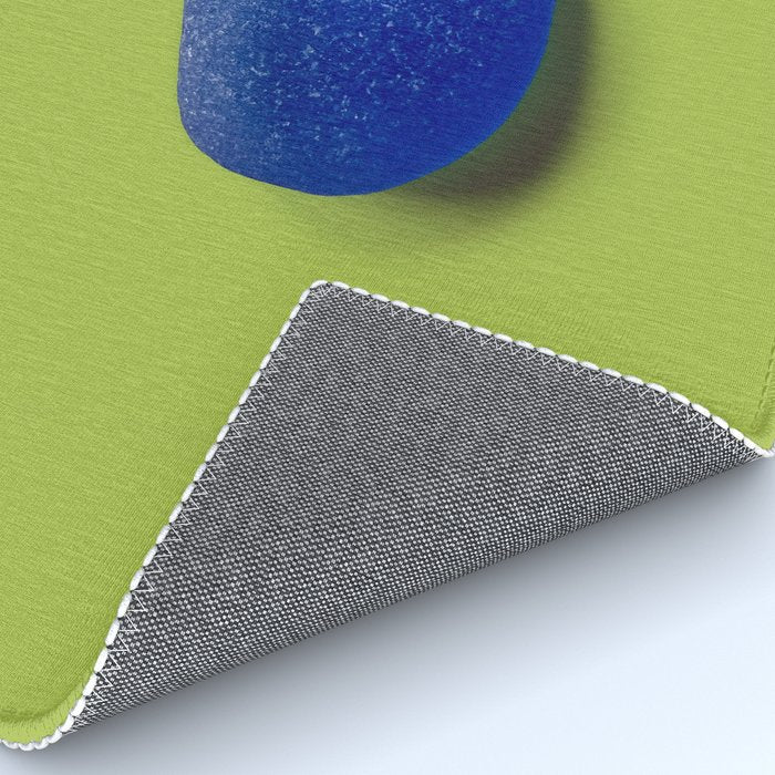  Blue seaglass on green, japandi minimalist Rug Gallery Image 4