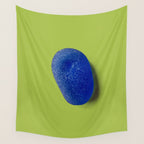  Blue seaglass on green, japandi minimalist Wall Tapestry Gallery Image 4