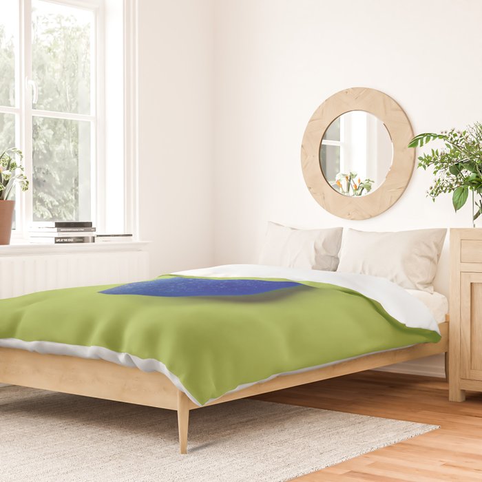  Blue seaglass on green, japandi minimalist Duvet Cover Gallery Image 2