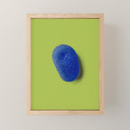  Blue seaglass on green, japandi minimalist Mini Art Print Gallery Image 1