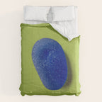  Blue seaglass on green, japandi minimalist Comforter Gallery Image 6