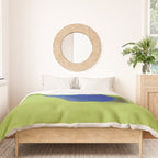  Blue seaglass on green, japandi minimalist Duvet Cover Gallery Image 3