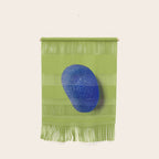  Blue seaglass on green, japandi minimalist Wall Hanging Gallery Image 1