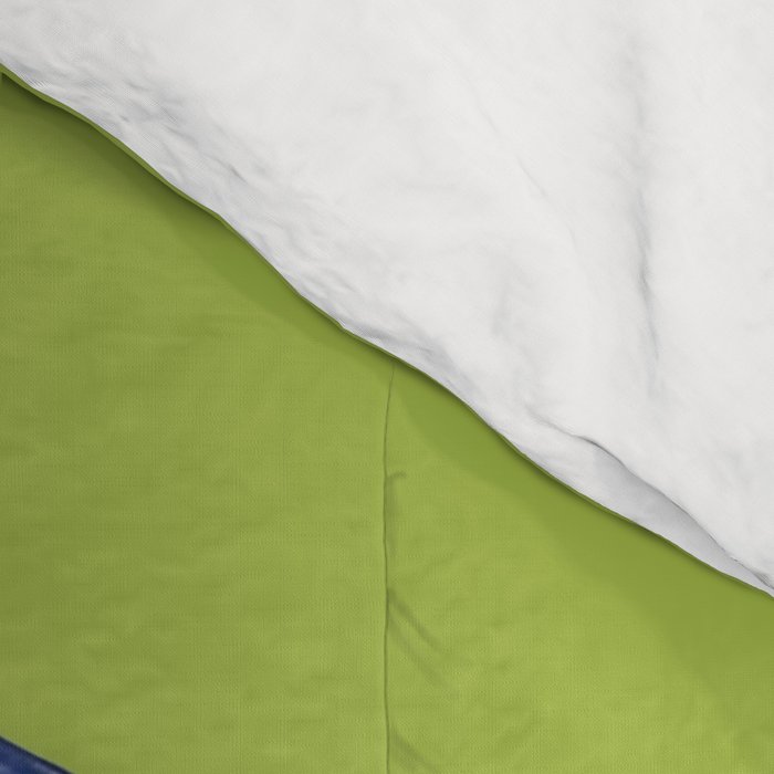  Blue seaglass on green, japandi minimalist Comforter Gallery Image 4