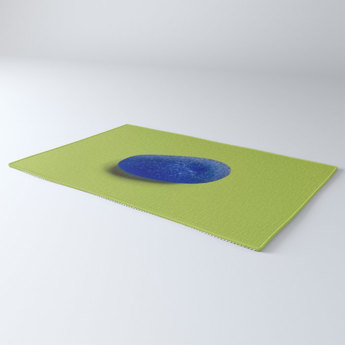  Blue seaglass on green, japandi minimalist Rug Gallery Image 3