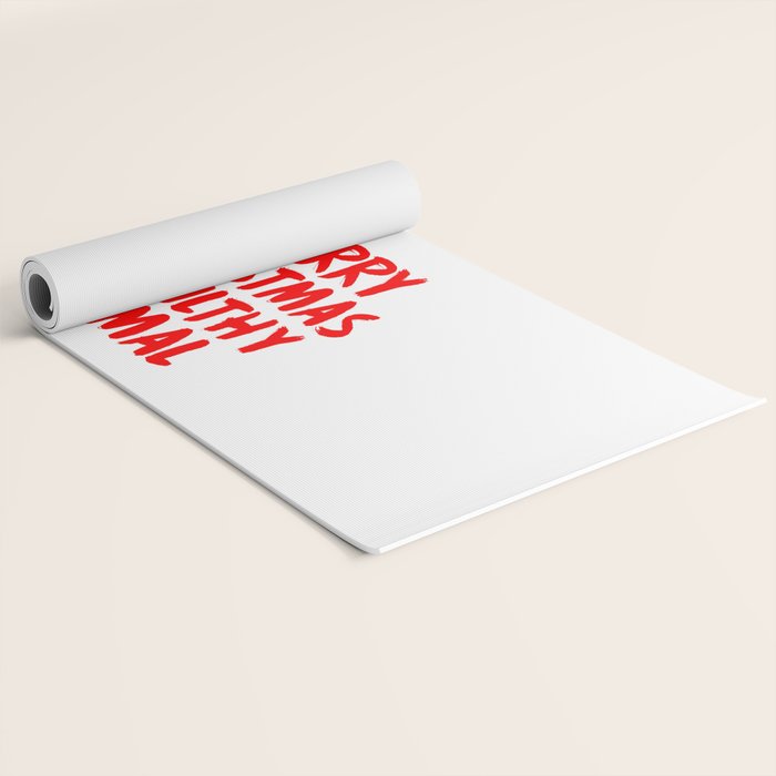 Merry Christmas Ya Filthy Animal, Funny, Saying Yoga Mat Gallery Image 2