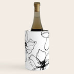 Bold Line Art Flowers Wine Chiller Gallery Image 1