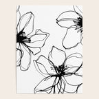 Bold Line Art Flowers Poster Gallery Image 4