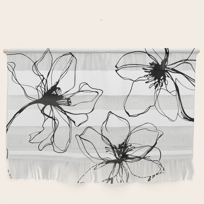 Bold Line Art Flowers Wall Hanging Gallery Image 1