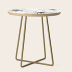 Bold Line Art Flowers Side Table Gallery Image 1