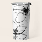 Bold Line Art Flowers Travel Mug Gallery Image 2