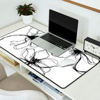 Bold Line Art Flowers Desk Mat Gallery Image 2