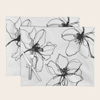 Bold Line Art Flowers Placemat Gallery Image 1