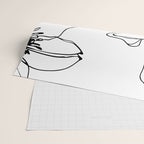 Bold Line Art Flowers Wrapping Paper Gallery Image 2
