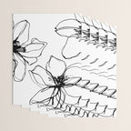 Bold Line Art Flowers Wrapping Paper Gallery Image 3