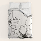 Bold Line Art Flowers Comforter Gallery Image 6