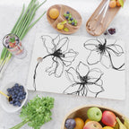 Bold Line Art Flowers Cutting Board Gallery Image 2