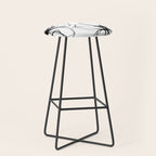 Bold Line Art Flowers Stool Gallery Image 1