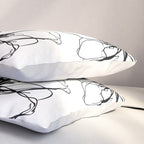 Bold Line Art Flowers Pillow Sham Gallery Image 3