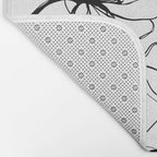 Bold Line Art Flowers Bath Mat Gallery Image 2