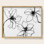 Bold Line Art Flowers Serving Tray Gallery Image 1