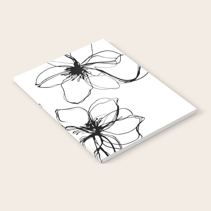 Bold Line Art Flowers Notebook Gallery Image 2