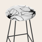 Bold Line Art Flowers Stool Gallery Image 2
