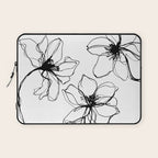 Bold Line Art Flowers Laptop Sleeve Gallery Image 1