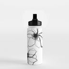 Bold Line Art Flowers Water Bottle Gallery Image 2