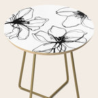 Bold Line Art Flowers Side Table Gallery Image 2