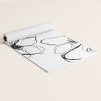 Bold Line Art Flowers Yoga Mat Gallery Image 2