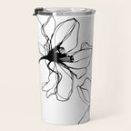 Bold Line Art Flowers Travel Mug Gallery Image 3