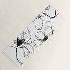 Bold Line Art Flowers Yoga Mat Gallery Image 1