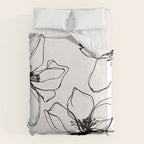 Bold Line Art Flowers Duvet Cover Gallery Image 6