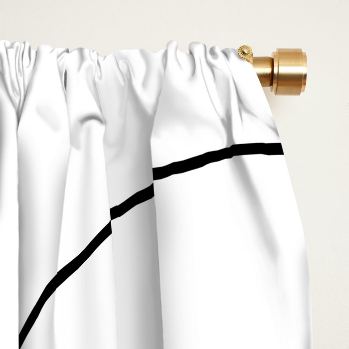 Bold Line Art Flowers Window Curtain Gallery Image 2