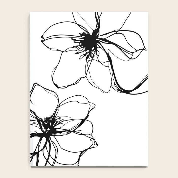 Bold Line Art Flowers Notebook Gallery Image 4