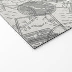 Vintage Tokyo Japan Postmark Pattern Welcome Mat Gallery Image 2