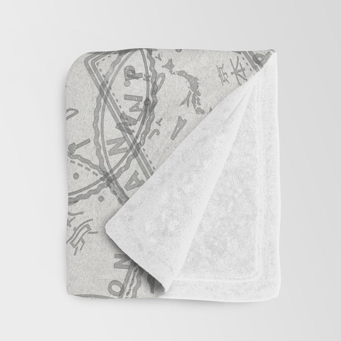 Vintage Tokyo Japan Postmark Pattern Throw Blanket Gallery Image 3