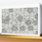 Vintage Tokyo Japan Postmark Pattern Wall Mural Gallery Image 2