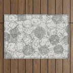 Vintage Tokyo Japan Postmark Pattern Outdoor Rug Gallery Image 1