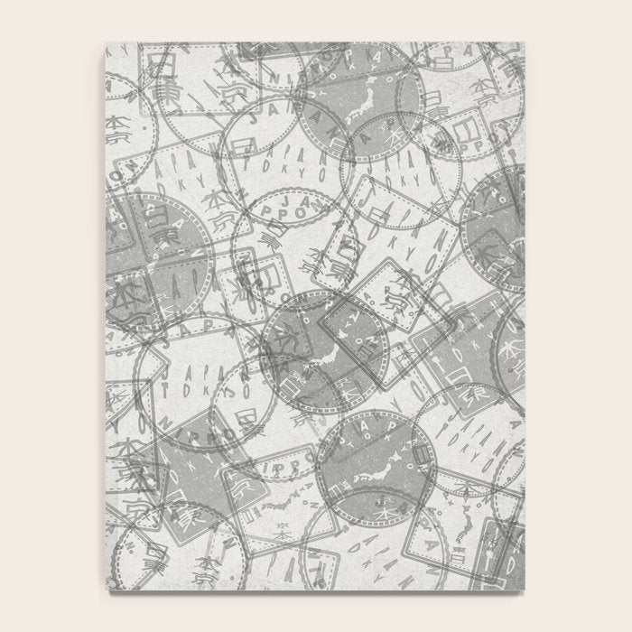 Vintage Tokyo Japan Postmark Pattern Notebook Gallery Image 4