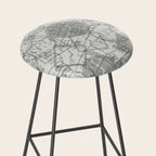 Vintage Tokyo Japan Postmark Pattern Stool Gallery Image 2
