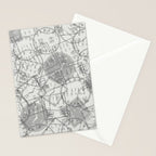 Vintage Tokyo Japan Postmark Pattern Stationery Card Gallery Image 2