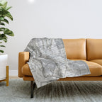 Vintage Tokyo Japan Postmark Pattern Throw Blanket Gallery Image 1