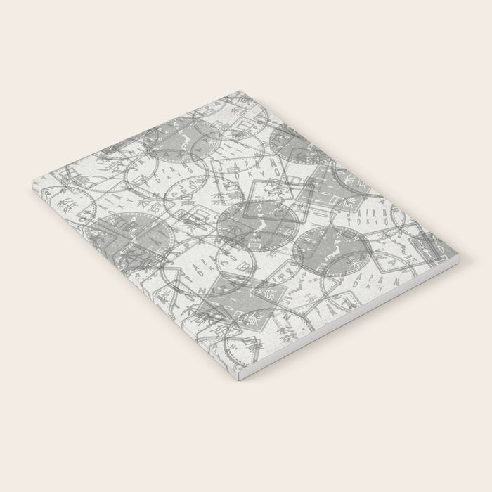 Vintage Tokyo Japan Postmark Pattern Notebook Gallery Image 2