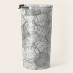 Vintage Tokyo Japan Postmark Pattern Travel Mug Gallery Image 3